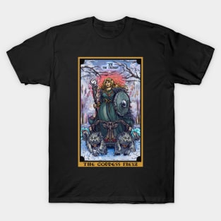 The Goddess Freya The Chariot Tarot Card T-Shirt